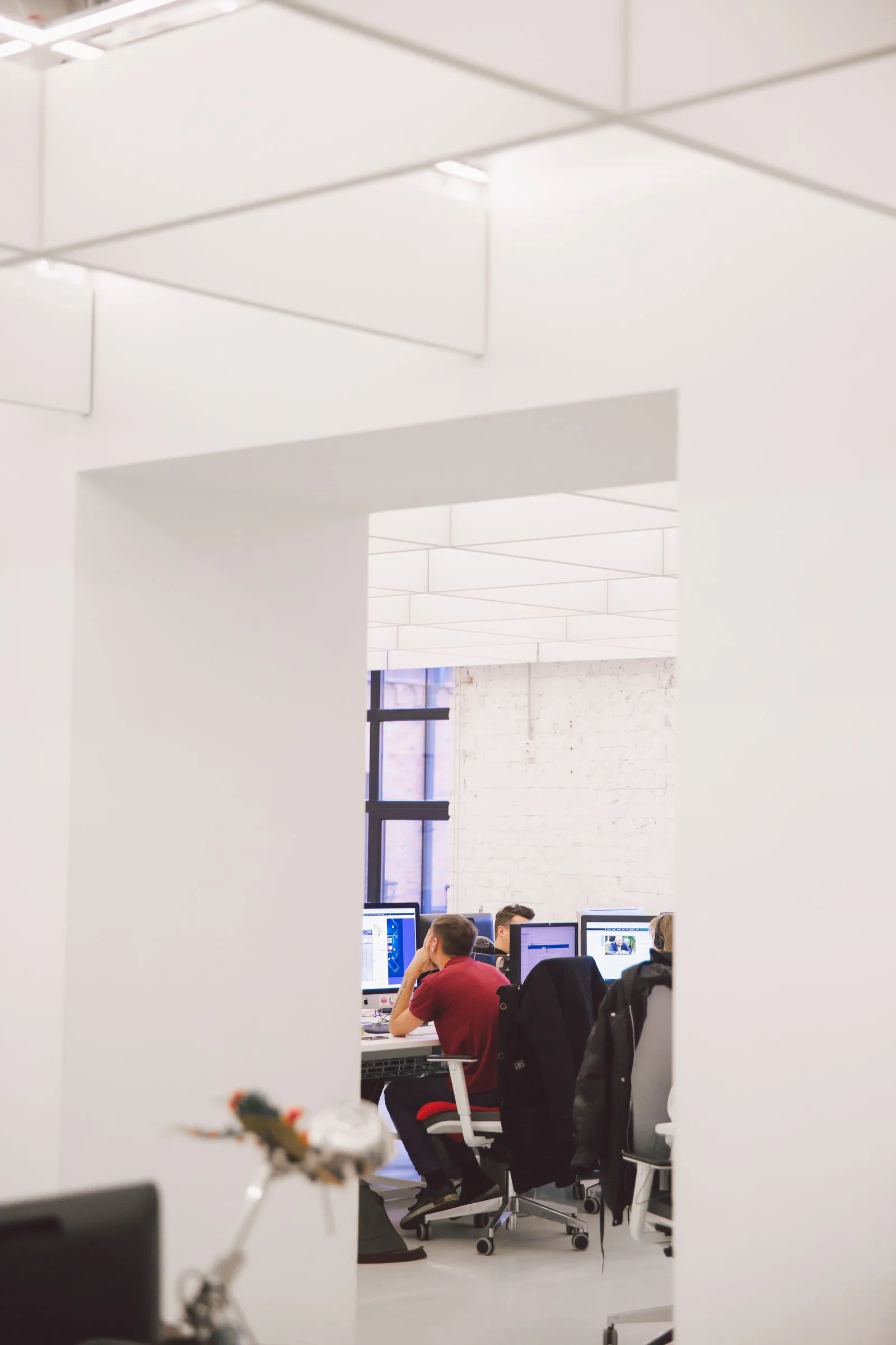 Employees back in the office